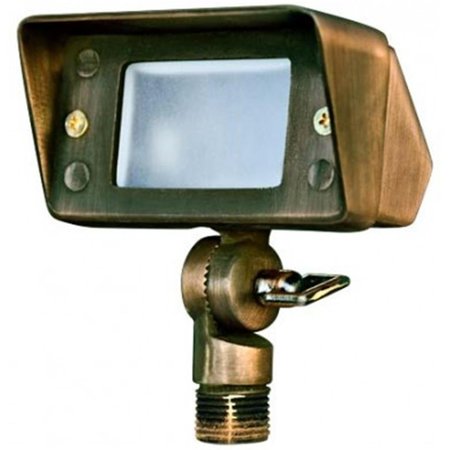 FEELTHEGLOW 12V JC Cast Brass Mini Flood Light, 20W - Weathered Brass FE2562926